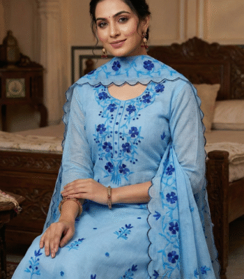 Kota Doriya AARI Embroidery Suit
