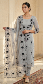 Kota Doriya AARI Embroidery Suit