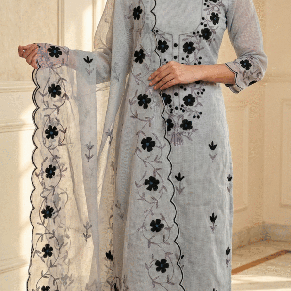 Kota Doriya AARI Embroidery Suit