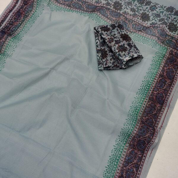 Kota Doriya Hand Block Print Saree