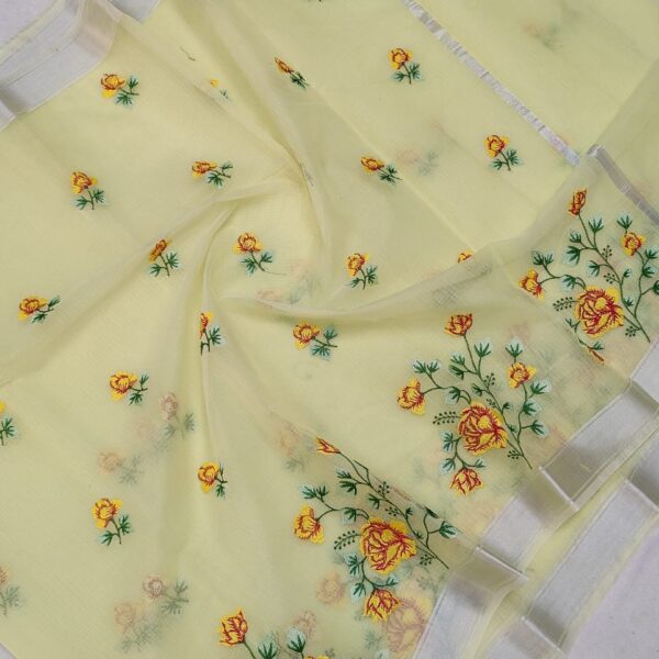 Kota Doriya Embroidery Saree