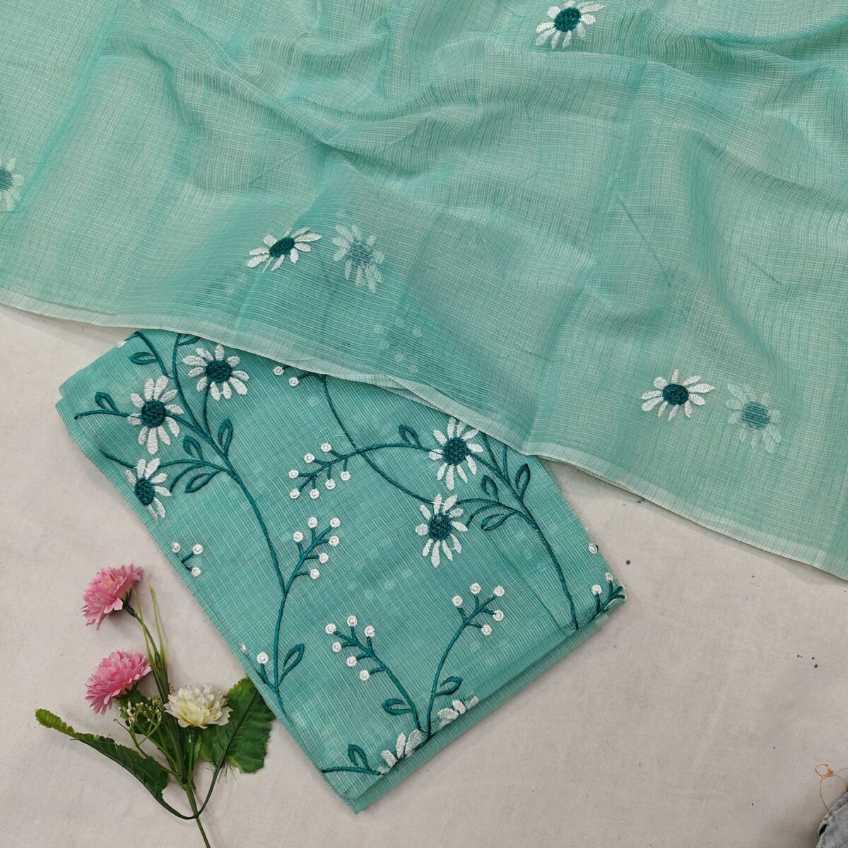 Kota Doriya Chickenkari Resham Suit - Image 2