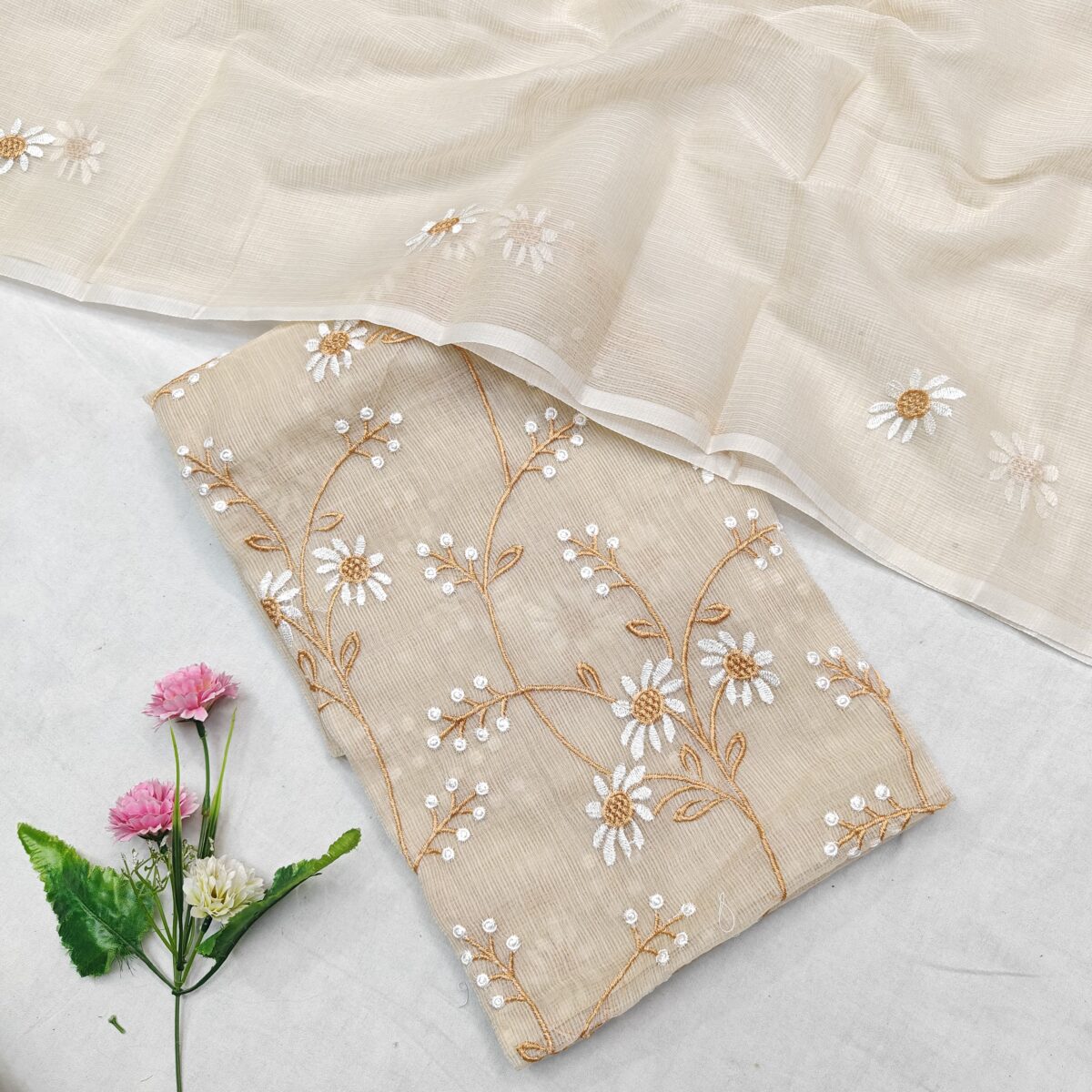 Kota Doriya Chickenkari Resham Suit - Image 3