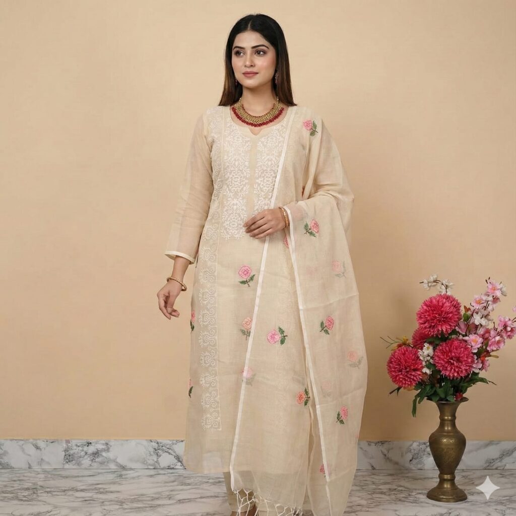 Kota Doria Chickenkari Suit