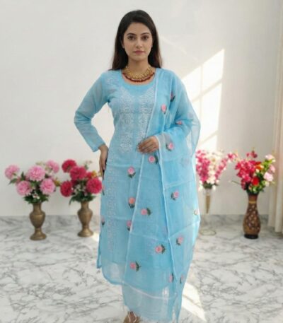 Kota Doria Chickenkari Suit