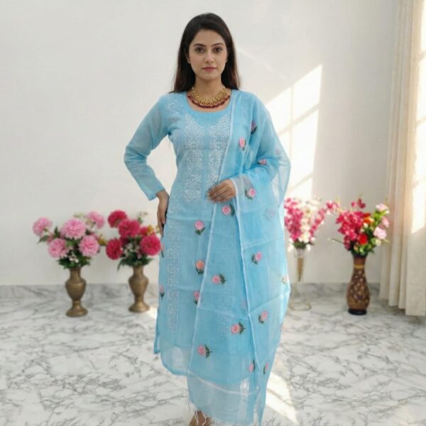 Kota Doria Chickenkari Suit