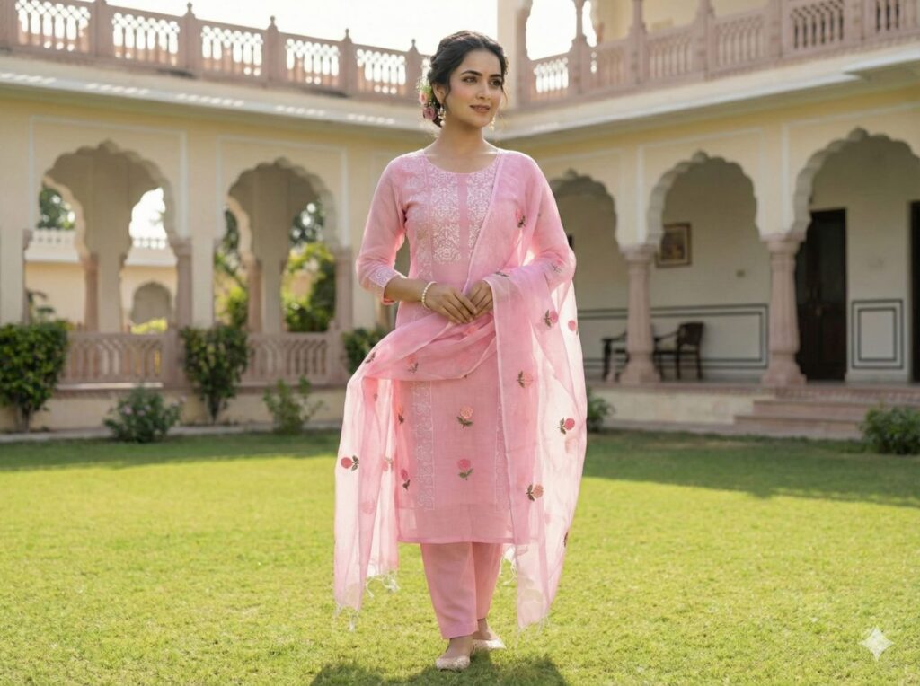 Kota Doria Chickenkari Suit