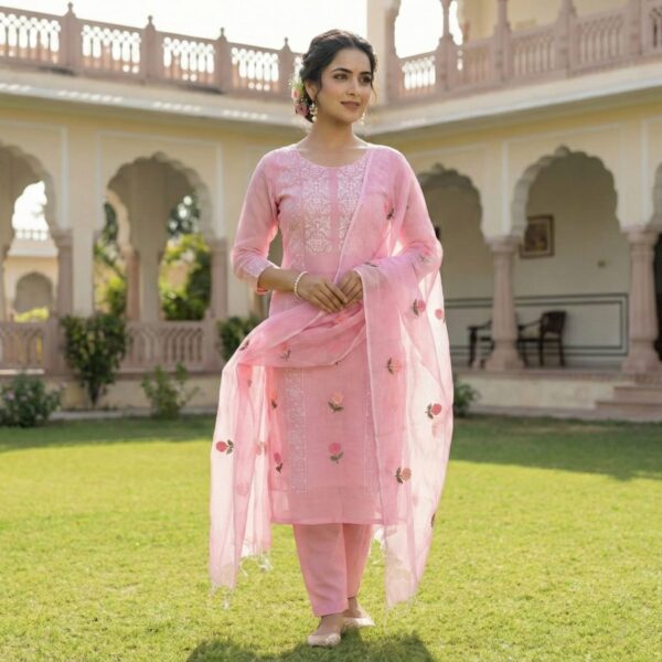 Kota Doria Chickenkari Suit