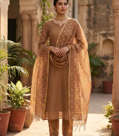 Kota Doria Bandhej Suit