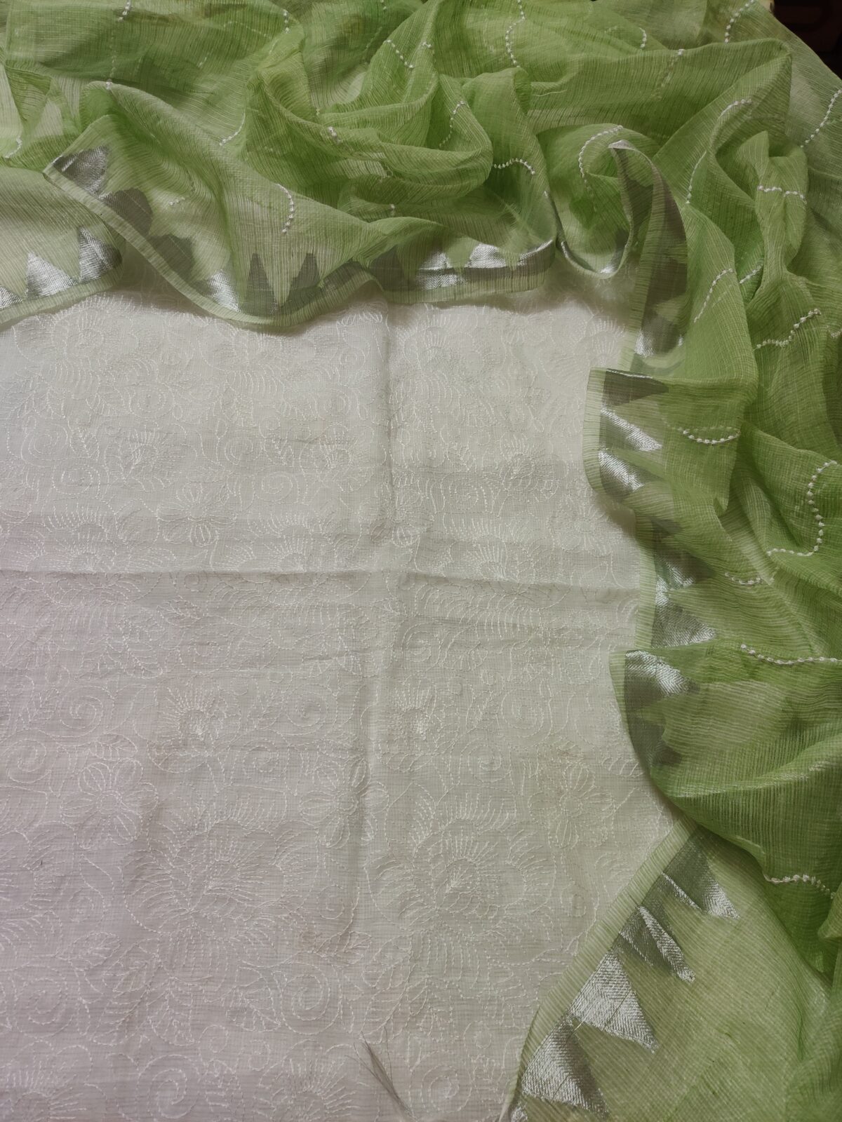 Kota Doriya Embroidery Temple Suit - Image 1