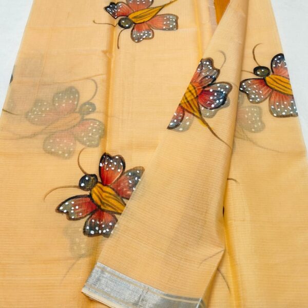 Kota Doriya Hand Painting Saree