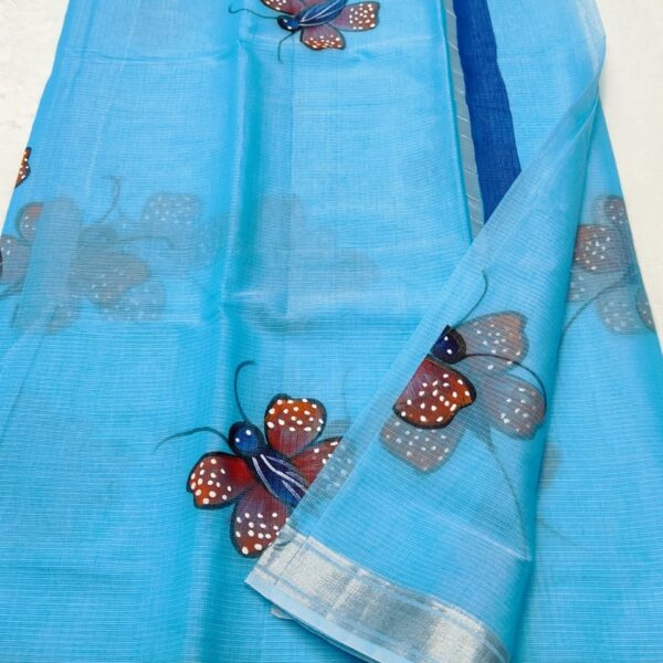 Kota Doriya Hand Painting Saree