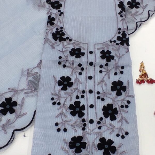 Kota Doriya AARI Embroidery Suit