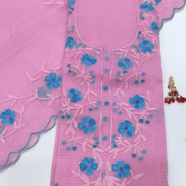 Kota Doriya AARI Embroidery Suit