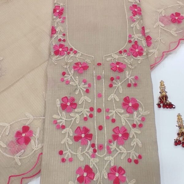 Kota Doriya AARI Embroidery Suit