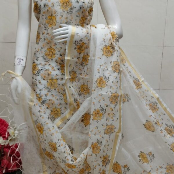 Kota Doriya Hand Block Print Suit