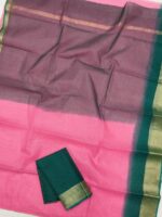 Kota Doriya Shaded Plain Saree with 4/1 Zari Border - Image 2