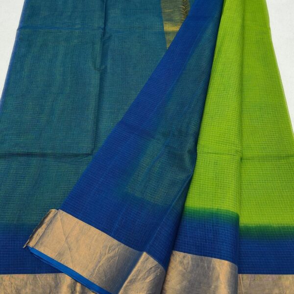 Kota Doriya Shaded Plain Saree with 4/1 Zari Border