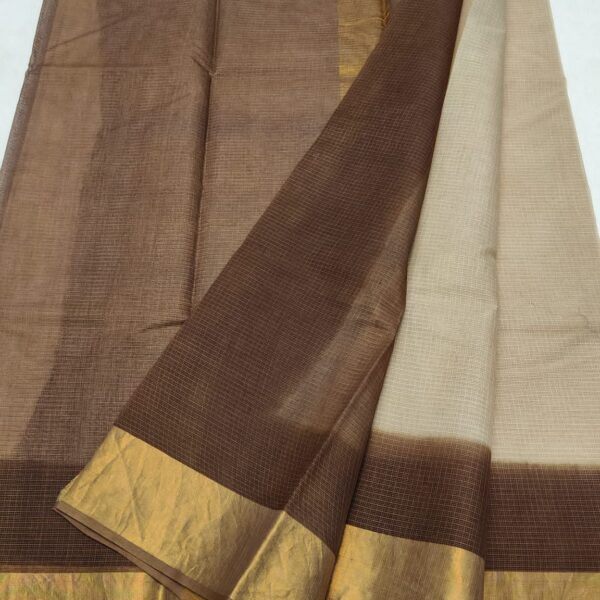 Kota Doriya Shaded Plain Saree with 4/1 Zari Border