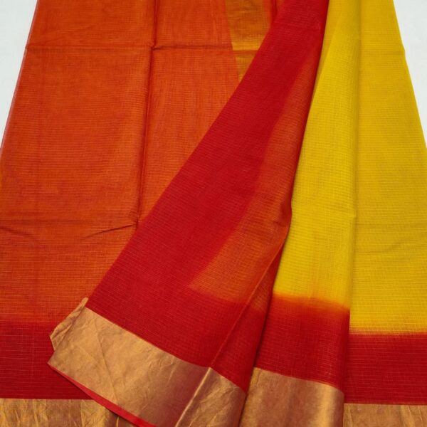 Kota Doriya Shaded Plain Saree with 4/1 Zari Border