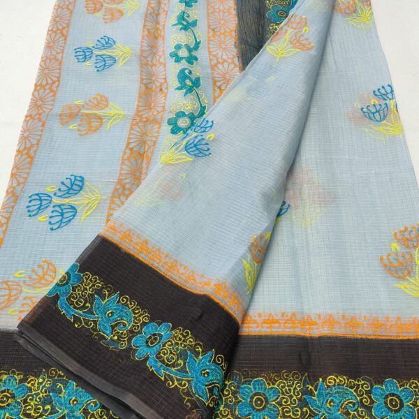 Kota Doriya Hand Block Print with Hand Dye