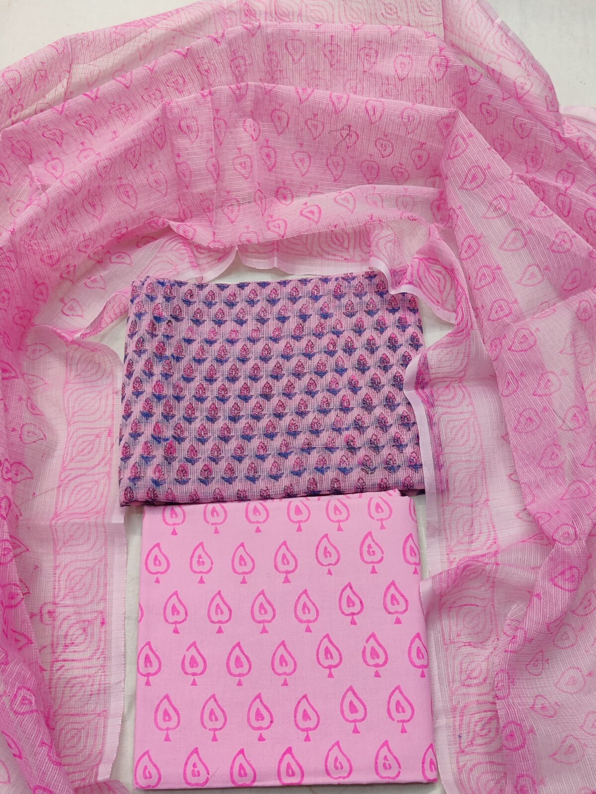 Kota Doriya Hand Block Print Suit - Image 1
