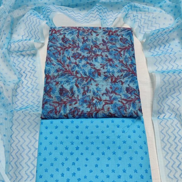 Kota Doriya Hand Block Print Suit