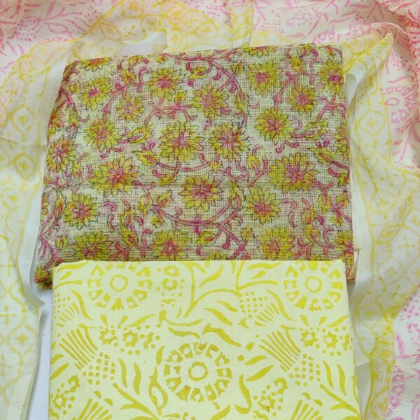 Kota Doriya Hand Block Print Suit