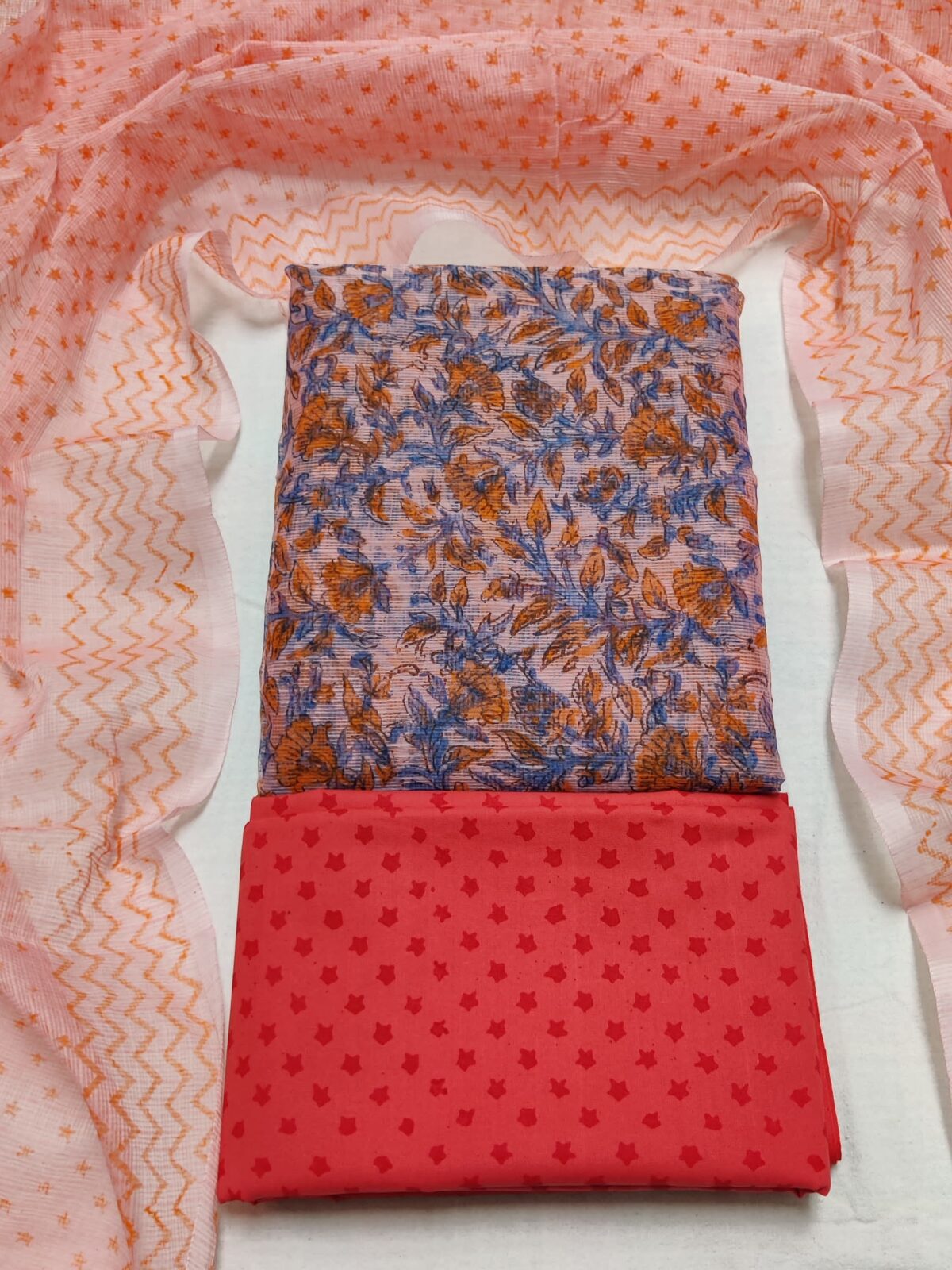 Kota Doriya Hand Block Print Suit - Image 1