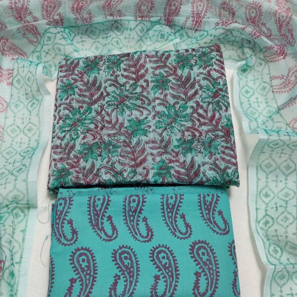 Kota Doriya Hand Block Print Suit