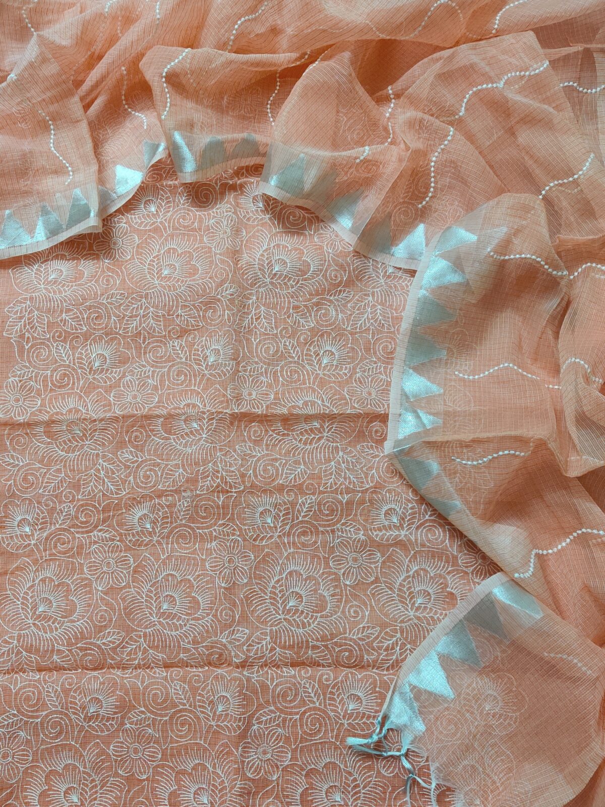 Kota Doriya Embroidery Temple Suit - Image 1