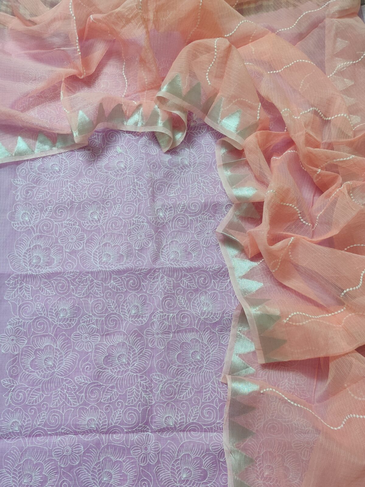 Kota Doriya Embroidery Temple Suit - Image 1