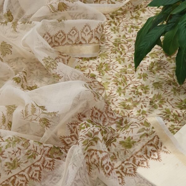 Kota Doriya Hand Block Print Suit