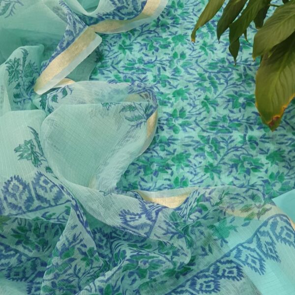 Kota Doriya Hand Block Print Suit