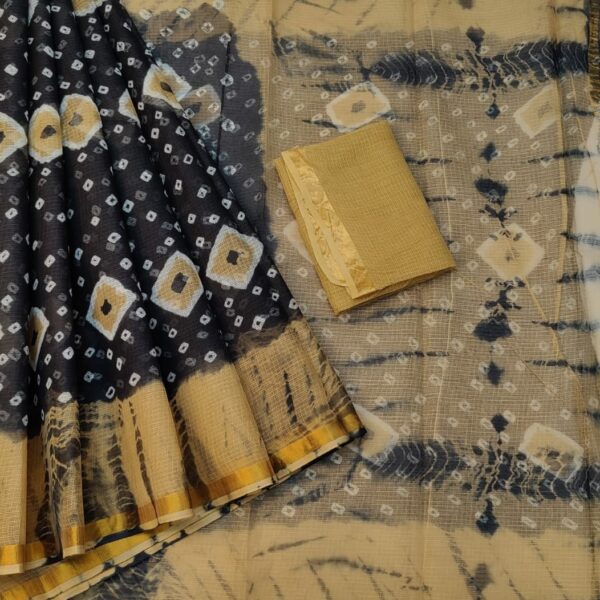 Kota Doriya Hand Tie & Dye Bandhej Saree