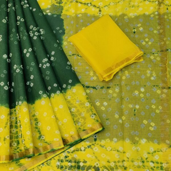 Kota Doriya Hand Tie & Dye Bandhej Saree