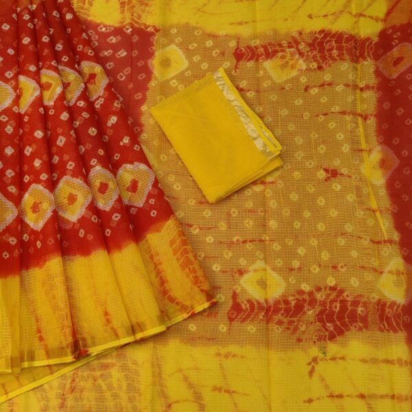 Kota Doriya Hand Tie & Dye Bandhej Saree