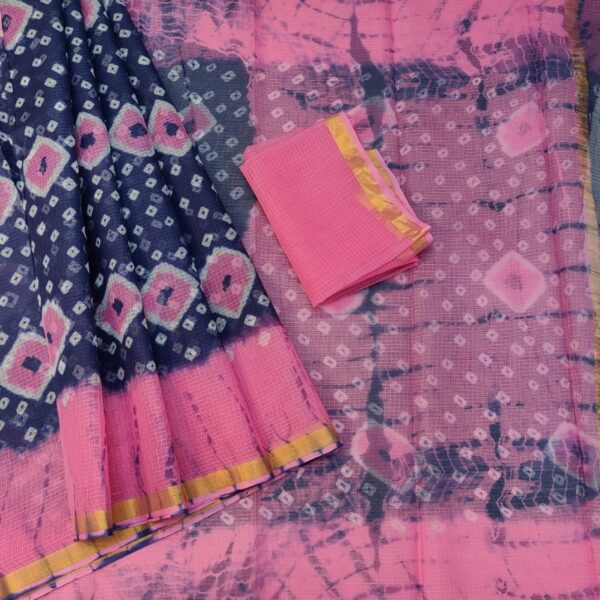 Kota Doriya Hand Tie & Dye Bandhej Saree