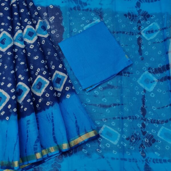 Kota Doriya Hand Tie & Dye Bandhej Saree