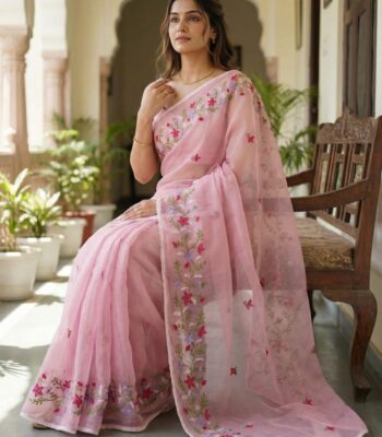 Kota Doriya Embroidery Saree