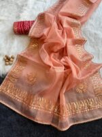 Kota Doria Tissue Gotta Saree - Image 3