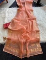Kota Doria Tissue Gotta Saree - Image 2