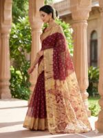 Kota Doria Bandhani Saree