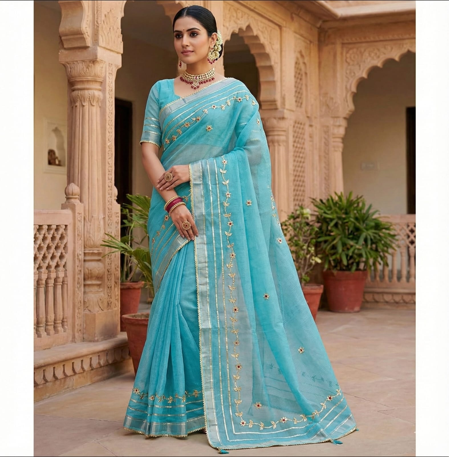 Kota Doriya Kacha Gotta Saree Kota Doriya Kacha Gotta Saree