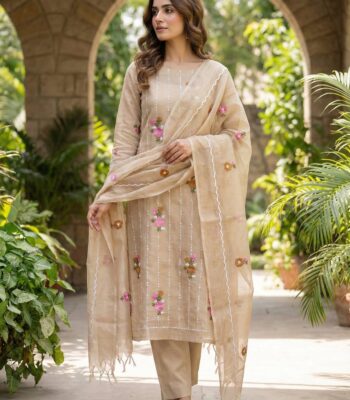 Kota Doriya Tissue Embroidery Suit
