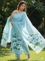 Kota Doriya Hand Painting Suit