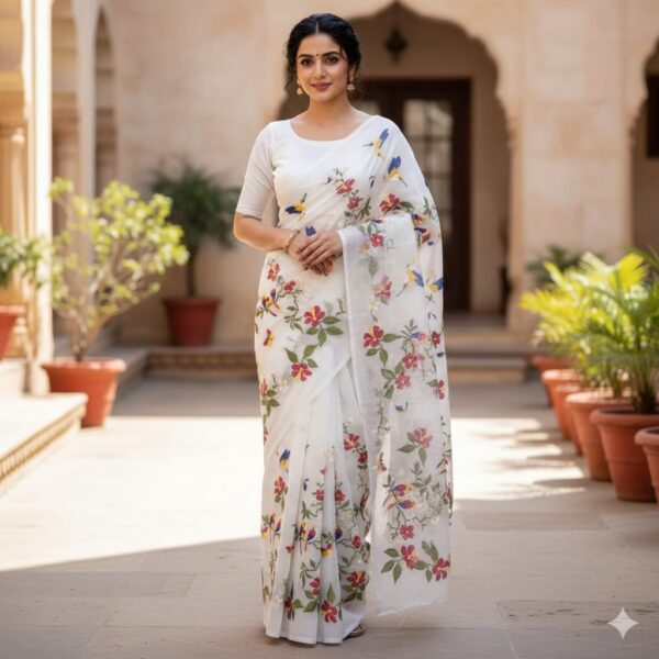 Kota Doriya Embroidery Jaal Saree