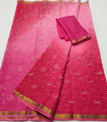 Kota Doriya DYE Embroidery Saree