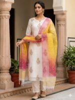 Kota Doriya Hand Block Print Suit